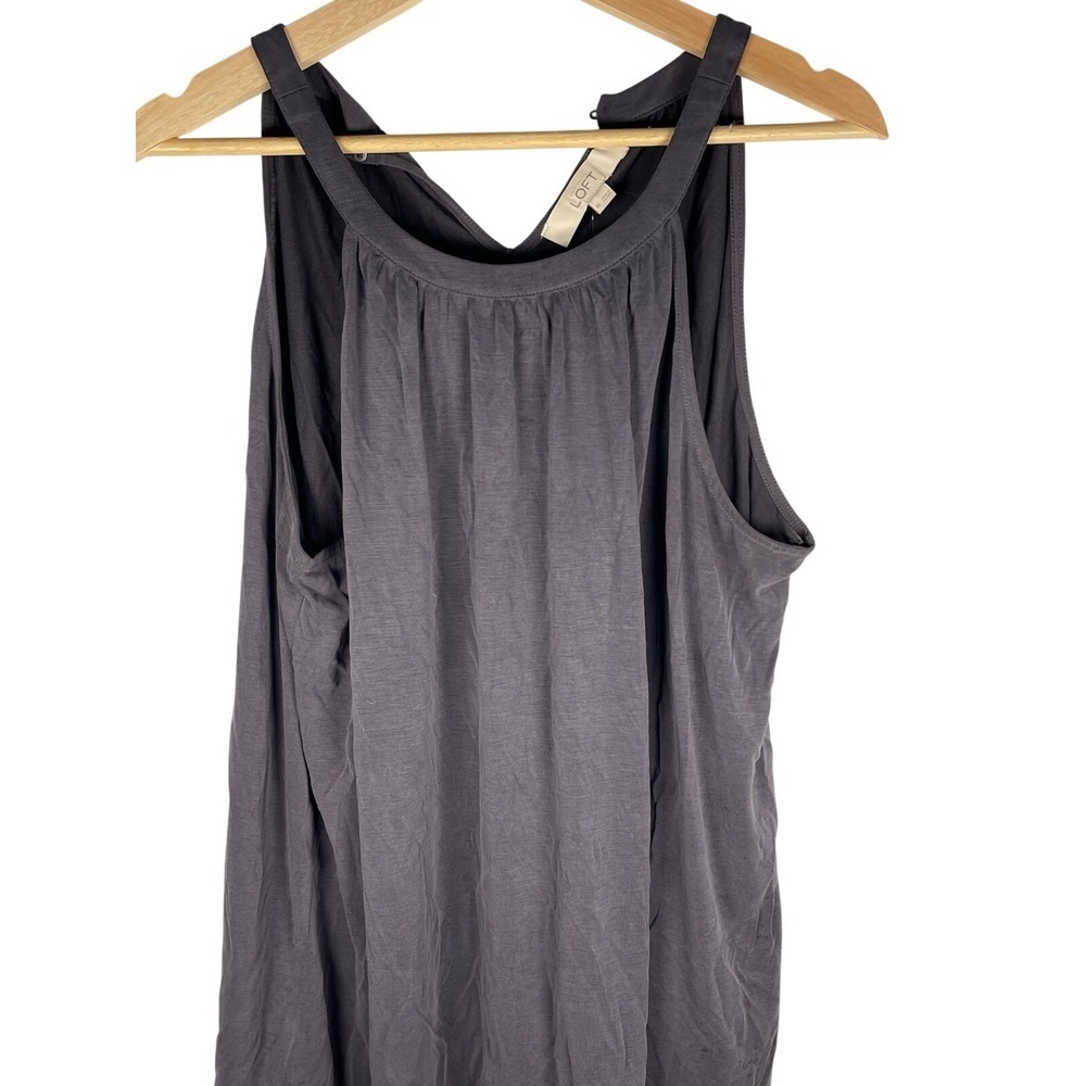 Ann Taylor Loft Women's Size XL Gray /Grey Tank Top Blouse